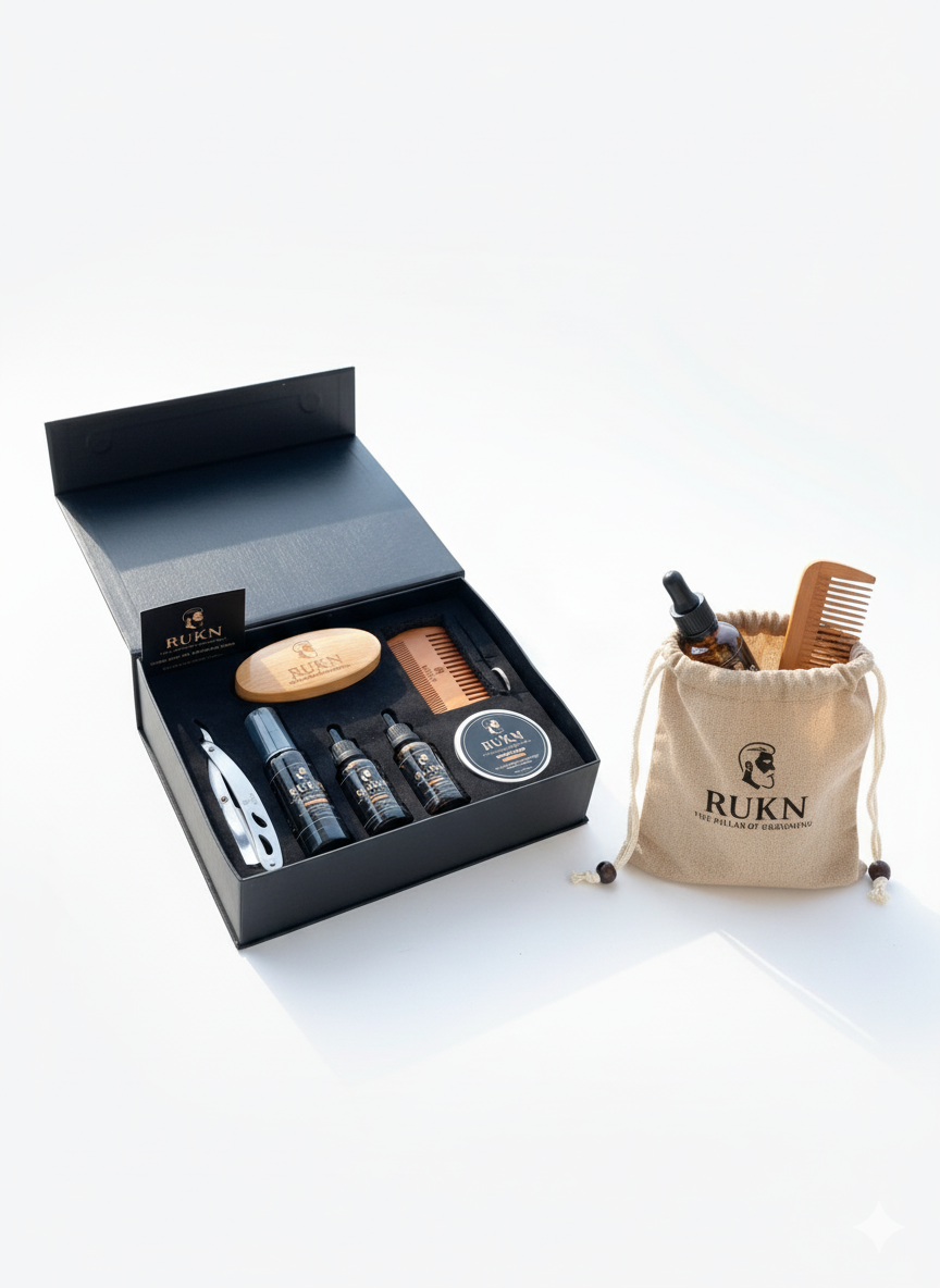Beard Grooming Kit for Men – Complete Beard Care Set with Oil, Balm, Comb & Accessories & Bonus Beard Oil