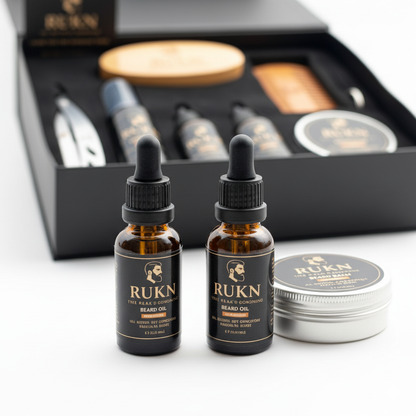 Beard Grooming Kit for Men – Complete Beard Care Set with Oil, Balm, Comb & Accessories & Bonus Beard Oil