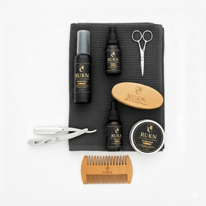 Beard Grooming Kit for Men – Complete Beard Care Set with Oil, Balm, Comb & Accessories & Bonus Beard Oil