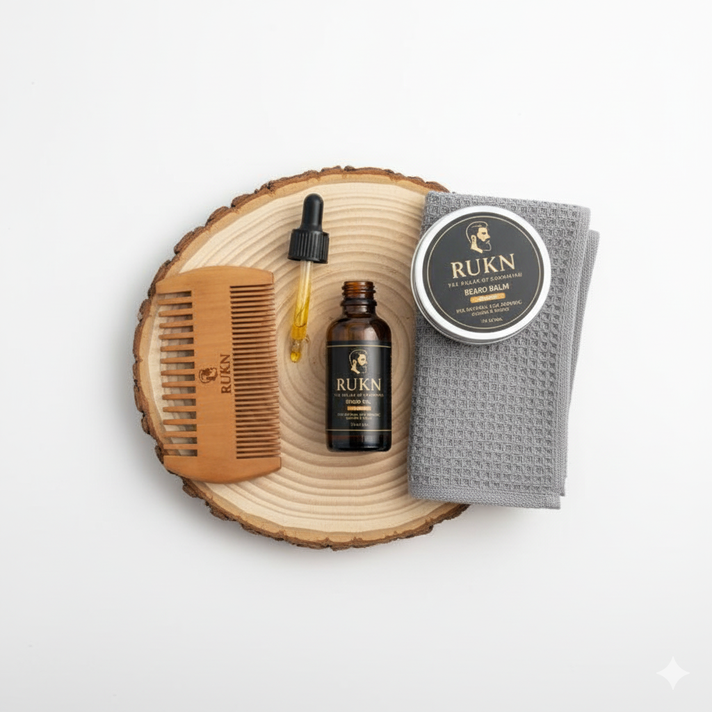 Beard Grooming Kit for Men – Complete Beard Care Set with Oil, Balm, Comb & Accessories & Bonus Beard Oil