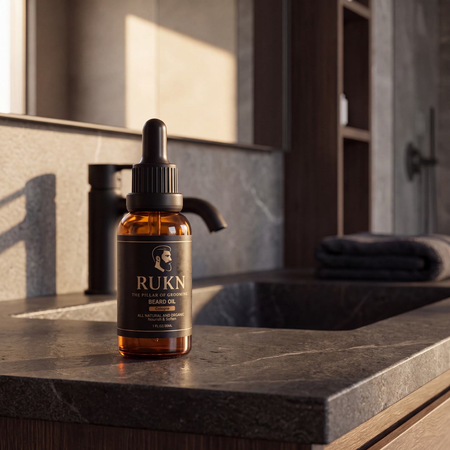 RUKN Beard Growth Oil – Thicker, Fuller Beard in Weeks