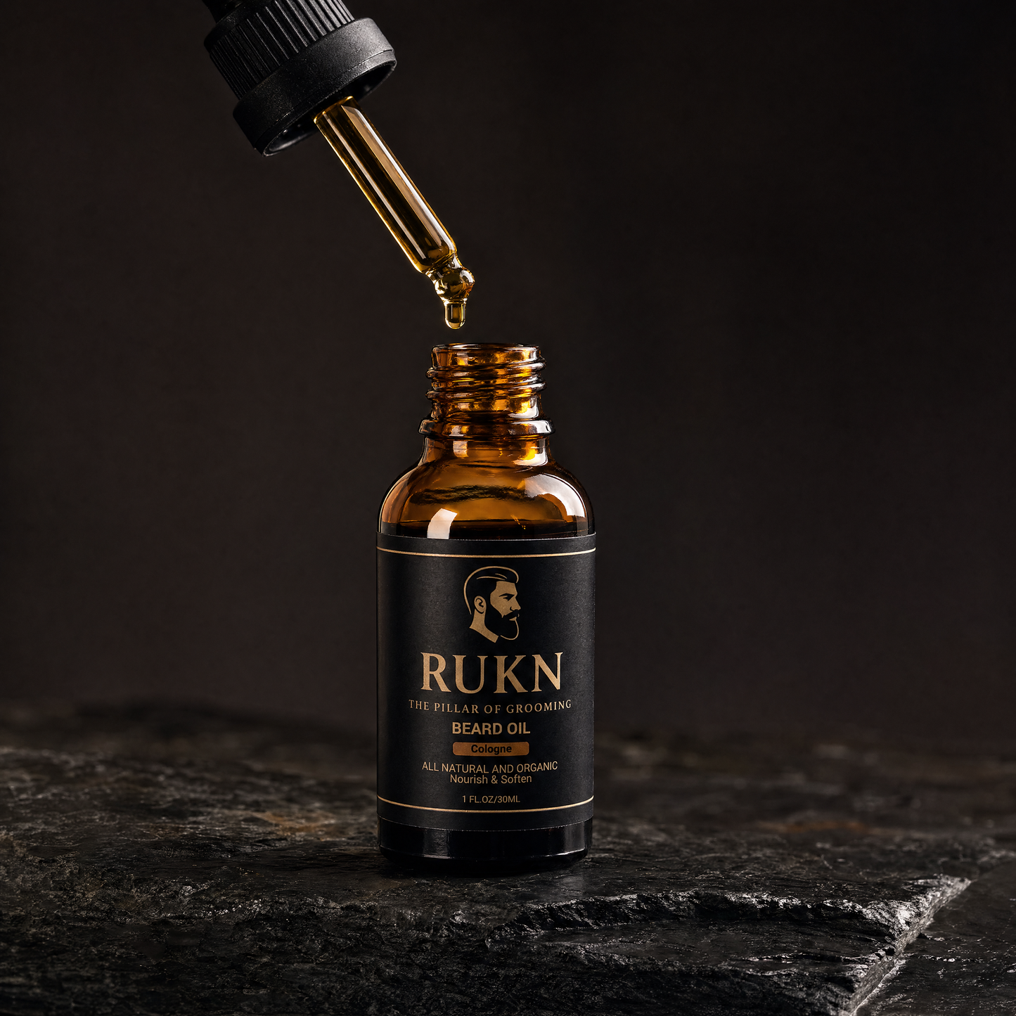 RUKN Beard Growth Oil – Thicker, Fuller Beard in Weeks