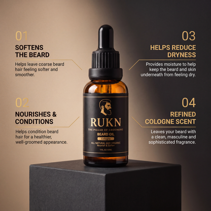 RUKN Beard Growth Oil – Thicker, Fuller Beard in Weeks